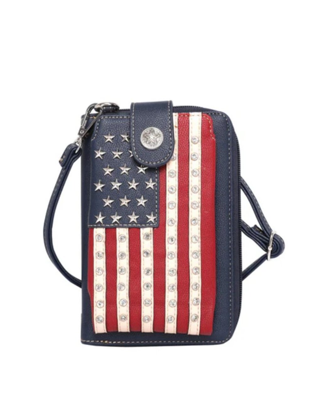 American Pride Phone Case Crossbody Wallet - Picture 3 of 4